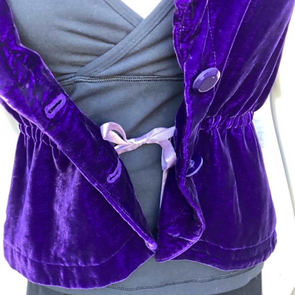 Armani Exchange Purple Velvet Rayon Jacket - Picture 4 of 4